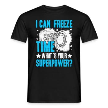 Appareil photo Freeze Time - T-shirt homme - noir - Devant - AI Model Male 178 light (178cm)