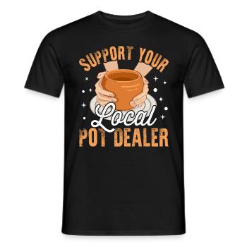 Pot Dealer - Männer T-Shirt - Schwarz - Vorne - AI Model Male 178 light (178cm)