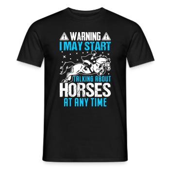 Could talk about horses - Men's T-Shirt - black - Front - AI Model Male 178 light (178cm)