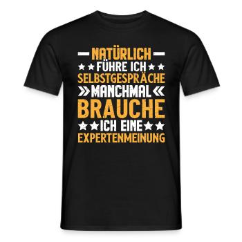 Bien sûr, je me dis des choses drôles - T-shirt homme - noir - Devant - AI Model Male 178 light (178cm)