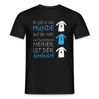 Hund Dog Es gibt so viele Hunde auf der Welt - Männer T-Shirt - Schwarz - Vorne - AI Model Male 178 light (178cm)