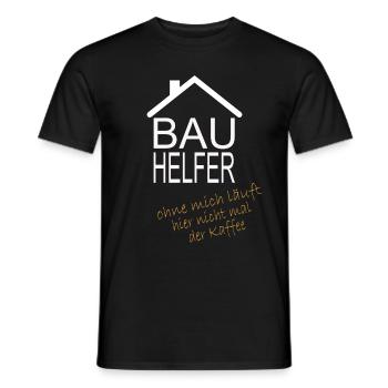 Bauhelfer ohne mich kein Kaffee MBA - Männer T-Shirt - Schwarz - Vorne - AI Model Male 178 light (178cm)