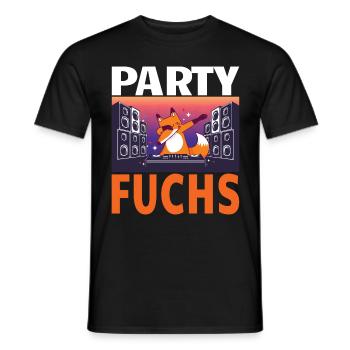 Party Fuchs Disko Kindergarten - Männer T-Shirt - Schwarz - Vorne - AI Model Male 178 light (178cm)