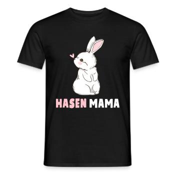Hasen Mama Ostern Süßes Kaninchen Hasenmama - Männer T-Shirt - Schwarz - Vorne - AI Model Male 178 light (178cm)