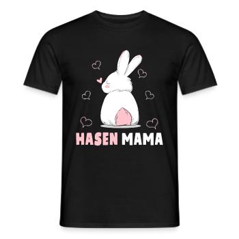 Hasen Mama Süßes Häschen Ostern Hasenmama - Männer T-Shirt - Schwarz - Vorne - AI Model Male 178 light (178cm)