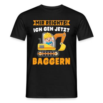 Baggern Lustiger Spruch Jungen Bagger - Männer T-Shirt - Schwarz - Vorne - AI Model Male 178 light (178cm)