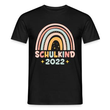 Bunter Regenbogen Schulkind 2022 - Männer T-Shirt - Schwarz - Vorne - AI Model Male 178 light (178cm)