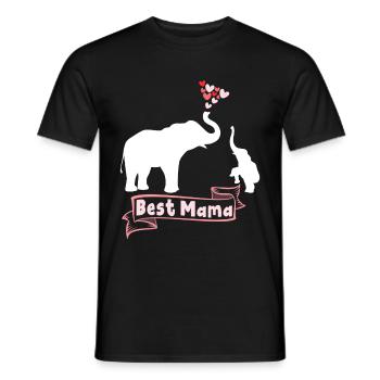 Meilleur Elephant Mama Mama - T-shirt homme - noir - Devant - AI Model Male 178 light (178cm)