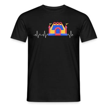 Hüpfburg Heartbeat Aufblasbare Burg - Männer T-Shirt - Schwarz - Vorne - AI Model Male 178 light (178cm)