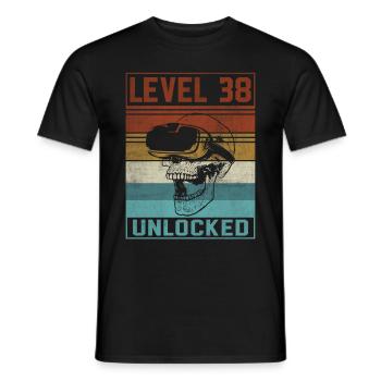 Joueur du 38e anniversaire - T-shirt homme - noir - Devant - AI Model Male 178 light (178cm)
