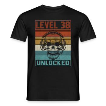 38e anniversaire du joueur - T-shirt homme - noir - Devant - AI Model Male 178 light (178cm)