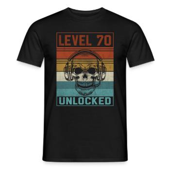 70e anniversaire du joueur - T-shirt homme - noir - Devant - AI Model Male 178 light (178cm)