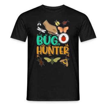Beetle Hunter Insects Entomologist Biologist - Men's T-Shirt - black - Front - AI Model Male 178 light (178cm)