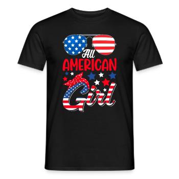 Mädchen Patriotische Frauen USA 4. Juli - Männer T-Shirt - Schwarz - Vorne - AI Model Male 178 light (178cm)