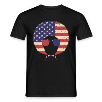 Femmes Drapeau afro-américain - T-shirt homme - noir - Devant - AI Model Male 178 light (178cm)
