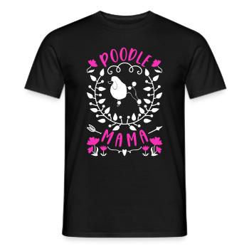 Pudel Mama Niedliche Hundeliebhaberin Pudel - Männer T-Shirt - Schwarz - Vorne - AI Model Male 178 light (178cm)
