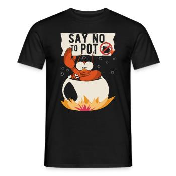 Les crabes cuisinent le jeu de mots Drôle d’écrevisses - T-shirt homme - noir - Devant - AI Model Male 178 light (178cm)