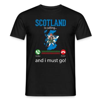 Scotland Bagpipes Music Lovers Funny - Men's T-Shirt - black - Front - AI Model Male 178 light (178cm)