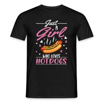 Hotdog Girl Fast Food Liebhaber - Männer T-Shirt - Schwarz - Vorne - AI Model Male 178 light (178cm)