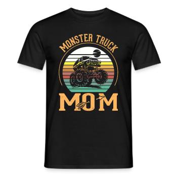 Monstertruck Mom Boys Girl Birthday - Men's T-Shirt - black - Front - AI Model Male 178 light (178cm)