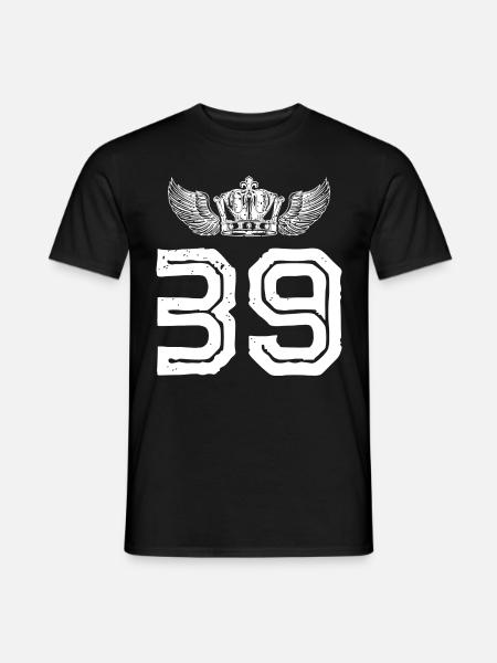 39 Couronne numérique - T-shirt homme - noir