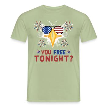 Eagle Independence Day July 4 - Men's T-Shirt - sage - Front - AI Model Male 178 light (178cm)