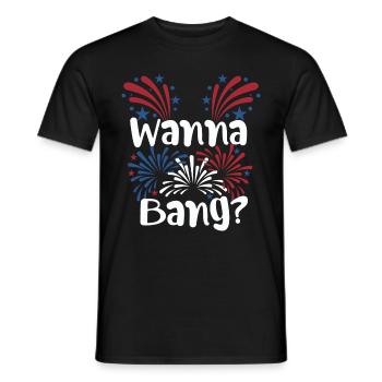 4. Juli Humor für Erwachsene Feuerwerkswitz - Männer T-Shirt - Schwarz - Vorne - AI Model Male 178 light (178cm)