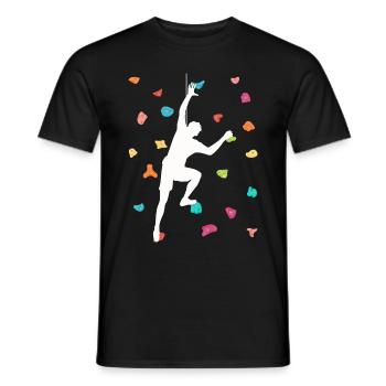 Freies Klettern Bouldern - Männer T-Shirt - Schwarz - Vorne - AI Model Male 178 light (178cm)