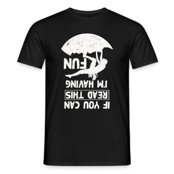 Fun Climbing Joke Bouldering - Men's T-Shirt - black - Front - AI Model Male 178 light (178cm)