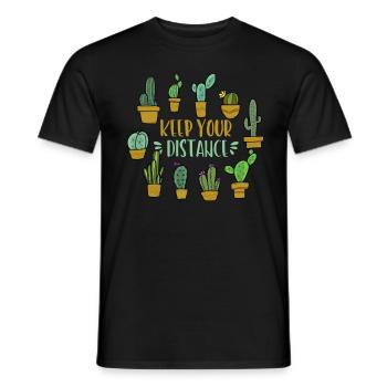 Kaktus Introvertierter Sukkulentenbesitzer - Männer T-Shirt - Schwarz - Vorne - AI Model Male 178 light (178cm)