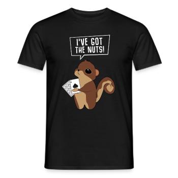 Poker Eichhörnchen Nagetier Tier - Männer T-Shirt - Schwarz - Vorne - AI Model Male 178 light (178cm)