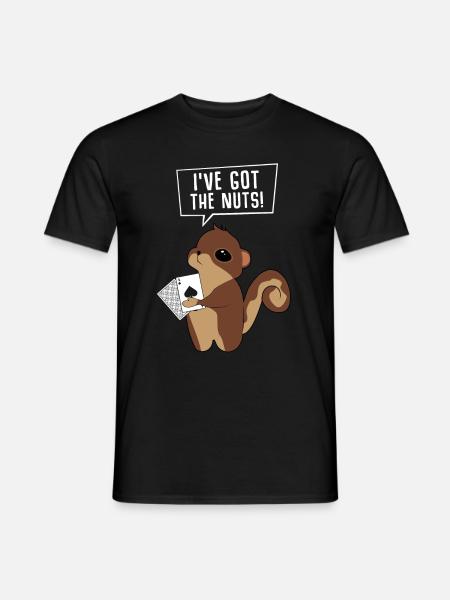 Poker Eichhörnchen Nagetier Tier - Männer T-Shirt - Schwarz