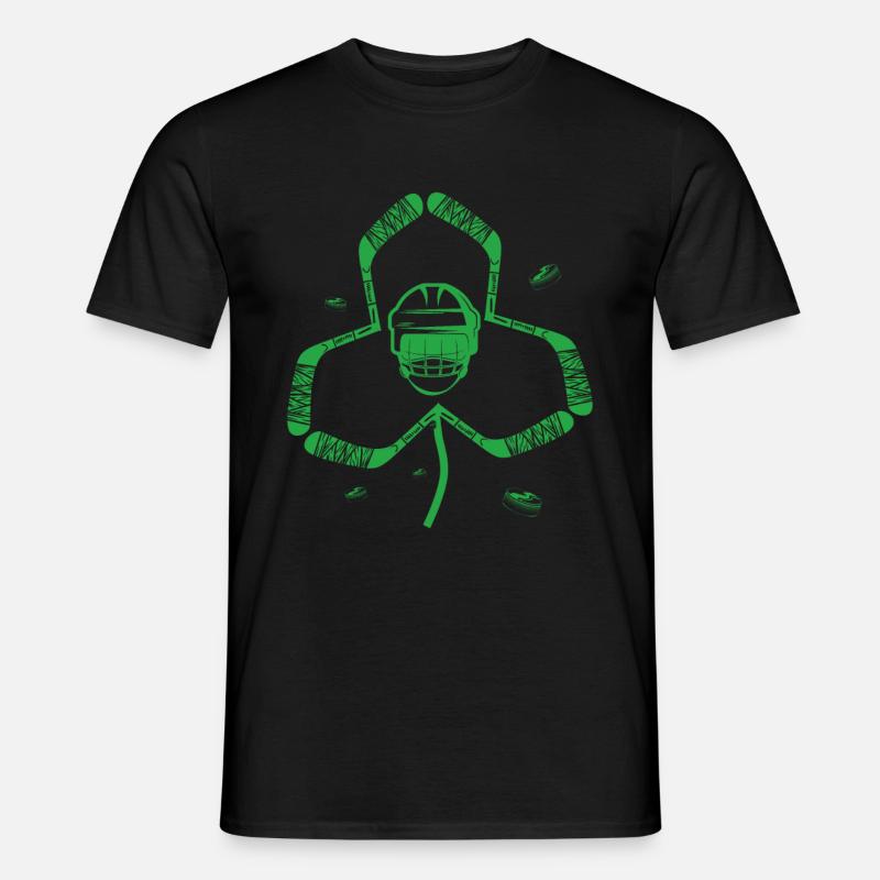 Casco da hockey su ghiaccio Cloverleaf San Patrizio - T-shirt uomo - nero