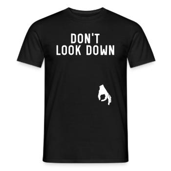 Looking Down Joke Sarcastic Circle Game - Men's T-Shirt - black - Front - AI Model Male 178 light (178cm)