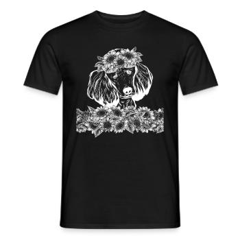Niedliche Pudel Mama Sonnenblume Pudel - Männer T-Shirt - Schwarz - Vorne - AI Model Male 178 light (178cm)