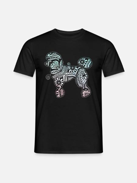 Pudel Mama Hund Cute Tribal Pudel Mama - Männer T-Shirt - Schwarz