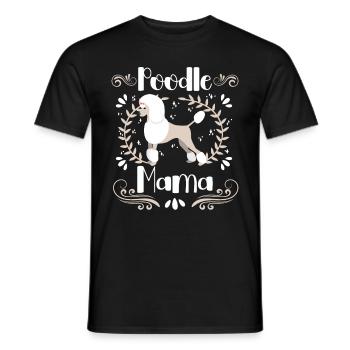 Pudel Mama Niedlicher Hund Standard Pudel - Männer T-Shirt - Schwarz - Vorne - AI Model Male 178 light (178cm)