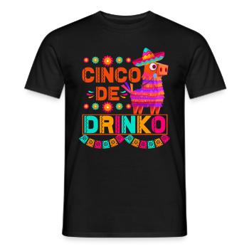 Pinata Cinco De Mayo célèbre la boisson - T-shirt homme - noir - Devant - AI Model Male 178 light (178cm)