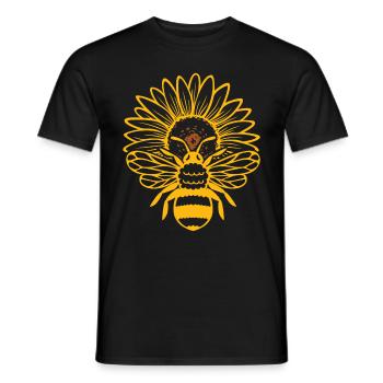 Biene Sonnenblume Imker Honig - Männer T-Shirt - Schwarz - Vorne - AI Model Male 178 light (178cm)