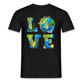 Earth Day Awareness Save the Planet Nature - Men's T-Shirt - black - Front - AI Model Male 178 light (178cm)
