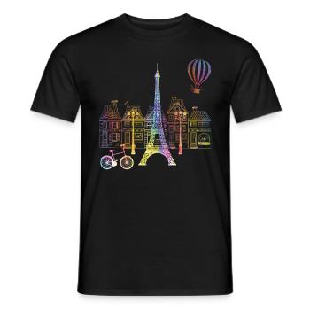 Eiffelturm Liebe Frankreich Frauen Paris - Männer T-Shirt - Schwarz - Vorne - AI Model Male 178 light (178cm)