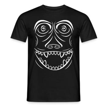 Drôle de singe style vaudou - T-shirt homme - noir - Devant - AI Model Male 178 light (178cm)