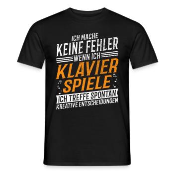 Klavier Musiker Kreativer Klavierspieler - Männer T-Shirt - Schwarz - Vorne - AI Model Male 178 light (178cm)
