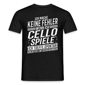 Cellist Musikinstrument Musik Cello - Männer T-Shirt - Schwarz - Vorne - AI Model Male 178 light (178cm)