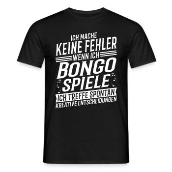Bongospieler Musikinstrument Musik Bongo - Männer T-Shirt - Schwarz - Vorne - AI Model Male 178 light (178cm)
