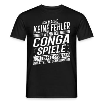 Congaspieler Musikinstrument Musik Conga - Männer T-Shirt - Schwarz - Vorne - AI Model Male 178 light (178cm)
