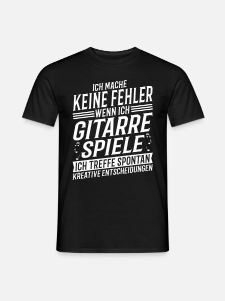 Gitarrenspieler Musikinstrument Musik Gitarrist - Männer T-Shirt - Schwarz
