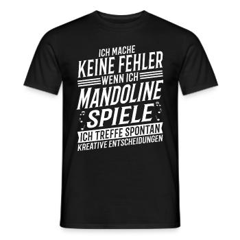 Mandolinenspieler Musikinstrument Musik Mandoline - Männer T-Shirt - Schwarz - Vorne - AI Model Male 178 light (178cm)