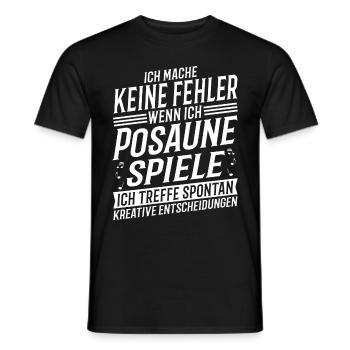 Posaunenspieler Musikinstrument Musik Posaunist - Männer T-Shirt - Schwarz - Vorne - AI Model Male 178 light (178cm)
