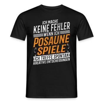 Posaune Musiker Kreativer Posaunenspieler - Männer T-Shirt - Schwarz - Vorne - AI Model Male 178 light (178cm)